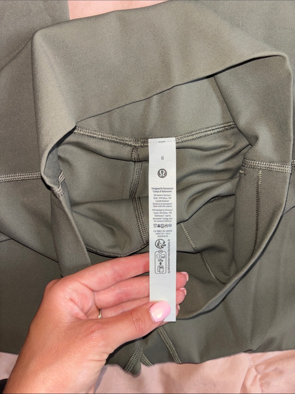 lululemon align crops in olive green - Picture 7 of 7